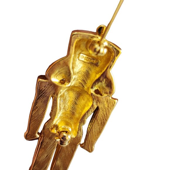 Vintage Signed Monet Enameled Nutcracker Brooch (A1593) - Picture 4 of 6